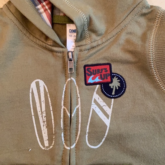 NWT Gymboree boys 12-24M olive green short set - Picture 3 of 7